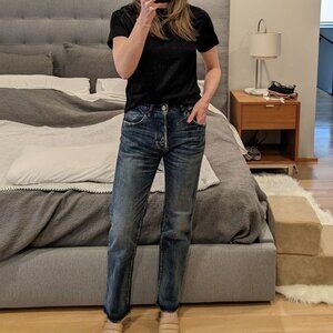 Moussy Women's Straight Leg Jeans - Dark Blue